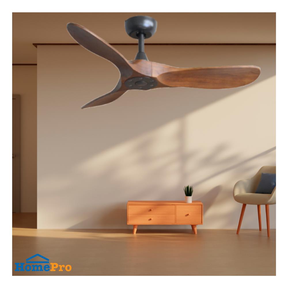 พัดลมไม่มีโคมไฟ WINFAVOUR WFDC42/DC30(ORB) 42 นิ้ว สีน้ำตาล/ดำ