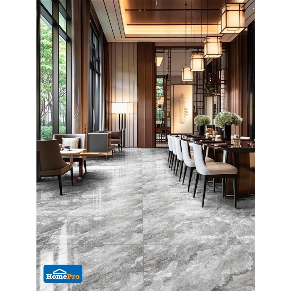 กระเบื้องพื้นพอร์ซเลน 60x90 ซม. TARA โรบิน เทาเข้ม 1.62 ตร.ม.