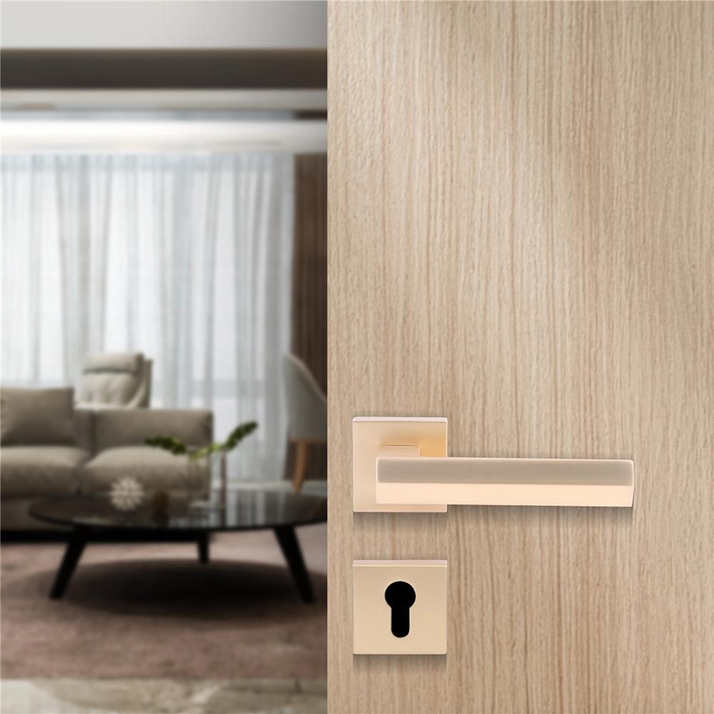 มือจับก้านโยกห้องทั่วไป MORTISE HAFELE 489.11.044 สีทองเหลืองปัดด้าน