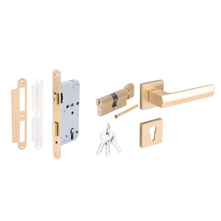 มือจับก้านโยกห้องทั่วไป MORTISE HAFELE 489.11.044 สีทองเหลืองปัดด้าน_1