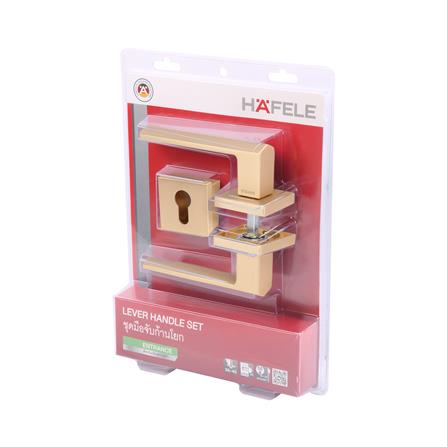มือจับก้านโยกห้องทั่วไป MORTISE HAFELE 489.11.044 สีทองเหลืองปัดด้าน_2