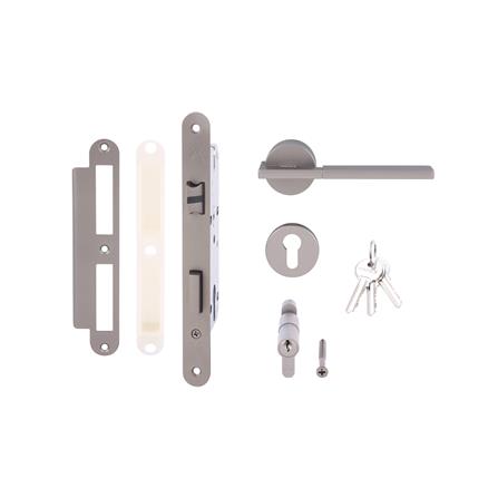 มือจับก้านโยกห้องทั่วไป MORTISE HAFELE 489.11.046 สีเทาดำ_2