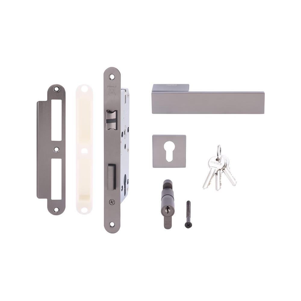 มือจับก้านโยกห้องทั่วไป MORTISE HAFELE 489.11.054 สีนิกเกิลรมดำ