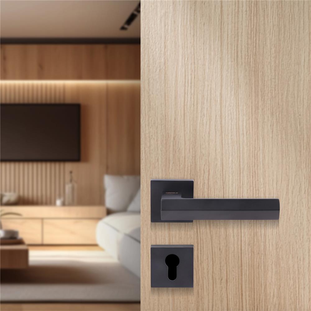 มือจับก้านโยกห้องทั่วไป MORTISE HAFELE 489.11.042 สีดำด้าน