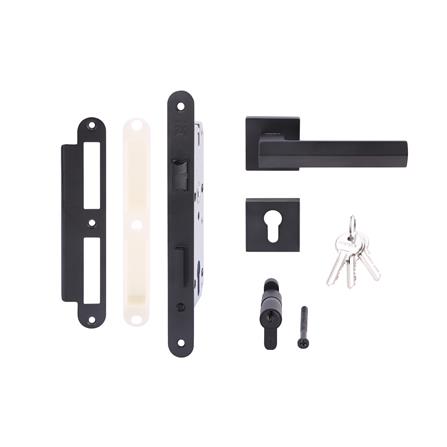 มือจับก้านโยกห้องทั่วไป MORTISE HAFELE 489.11.042 สีดำด้าน_2