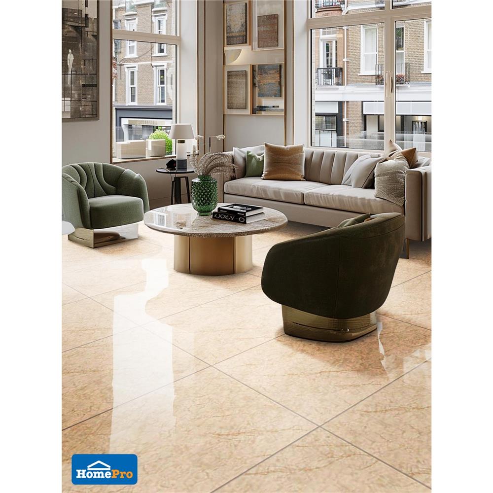 กระเบื้องพื้นพอร์ซเลน 60x90 ซม. TARA เจนนี่ ไลท์ ครีม 1.62 ตร.ม.