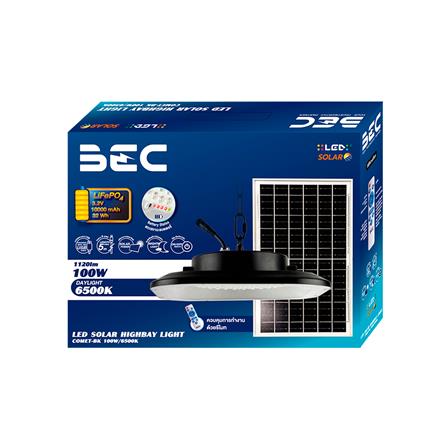 ไฟช่อภายนอก SOLAR BEC COMET-BK 100 วัตต์ DAYLIGHT สีดำ_3