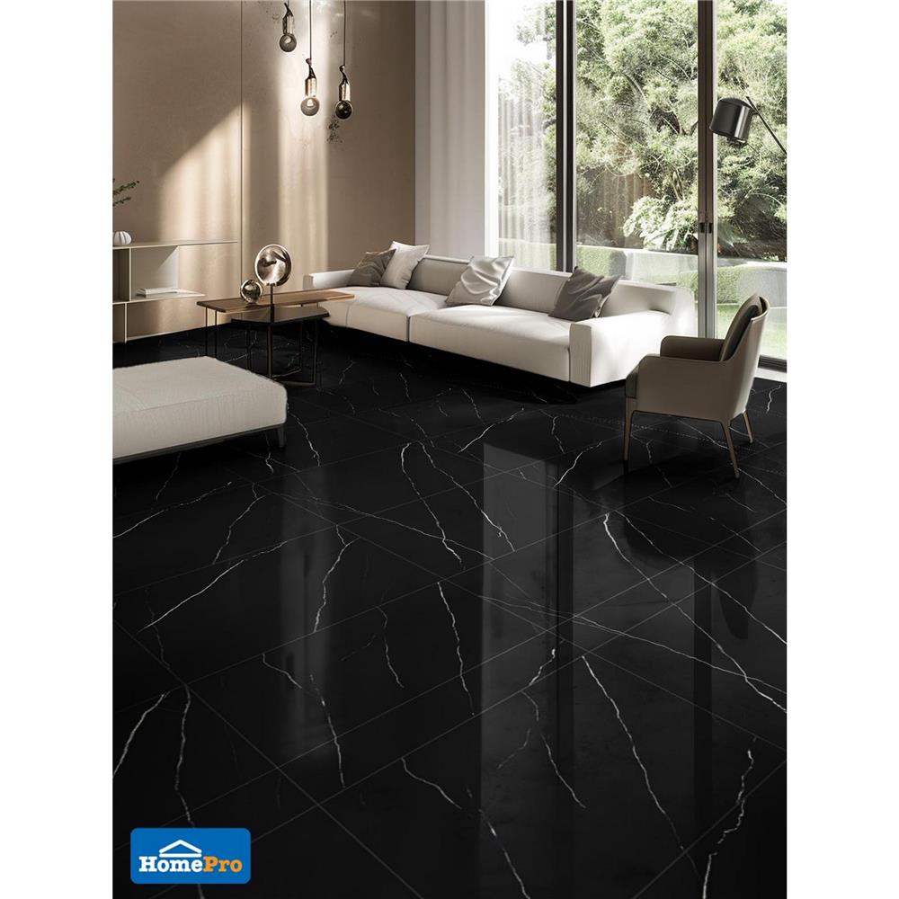 กระเบื้องพื้นพอร์ซเลน 60x90 ซม. TARA รามอส เนโร ดำ 1.62 ตร.ม.