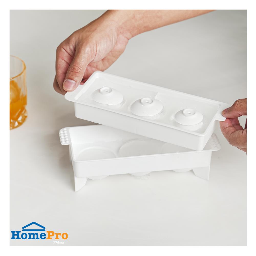 ที่ทำน้ำแข็งทรงกลม 3 ลูก KECH สีขาว