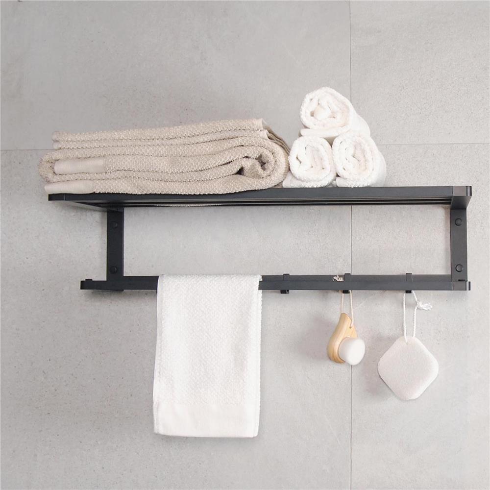 ชั้นวางพร้อมราว RASLAND RA W1533-W5566-BK สีดำ