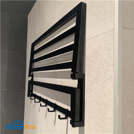 ชั้นวางพร้อมราว RASLAND RA W1533-W5566-BK สีดำ_5