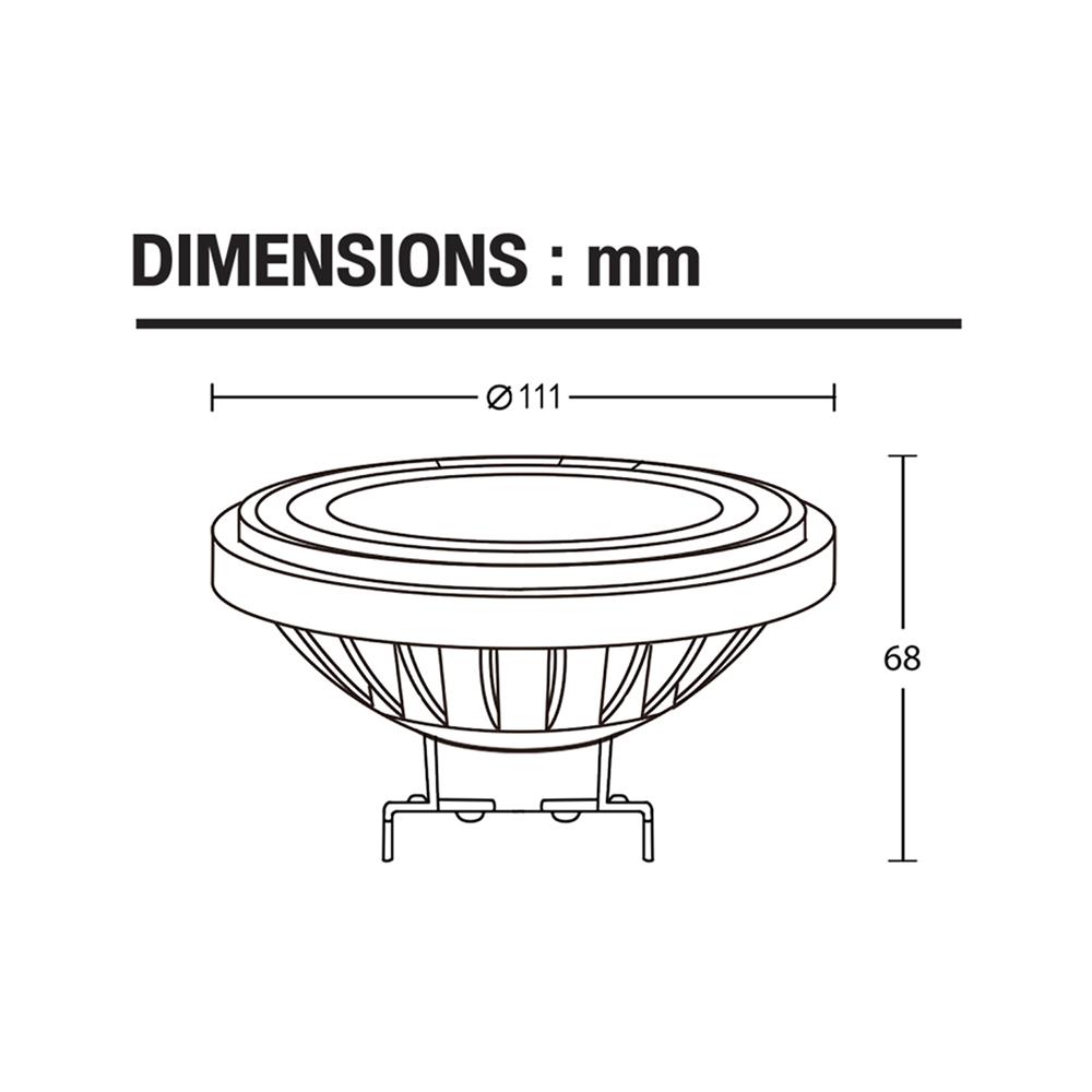 หลอด LED BEC AR111 15 วัตต์ DAYLIGHT G53