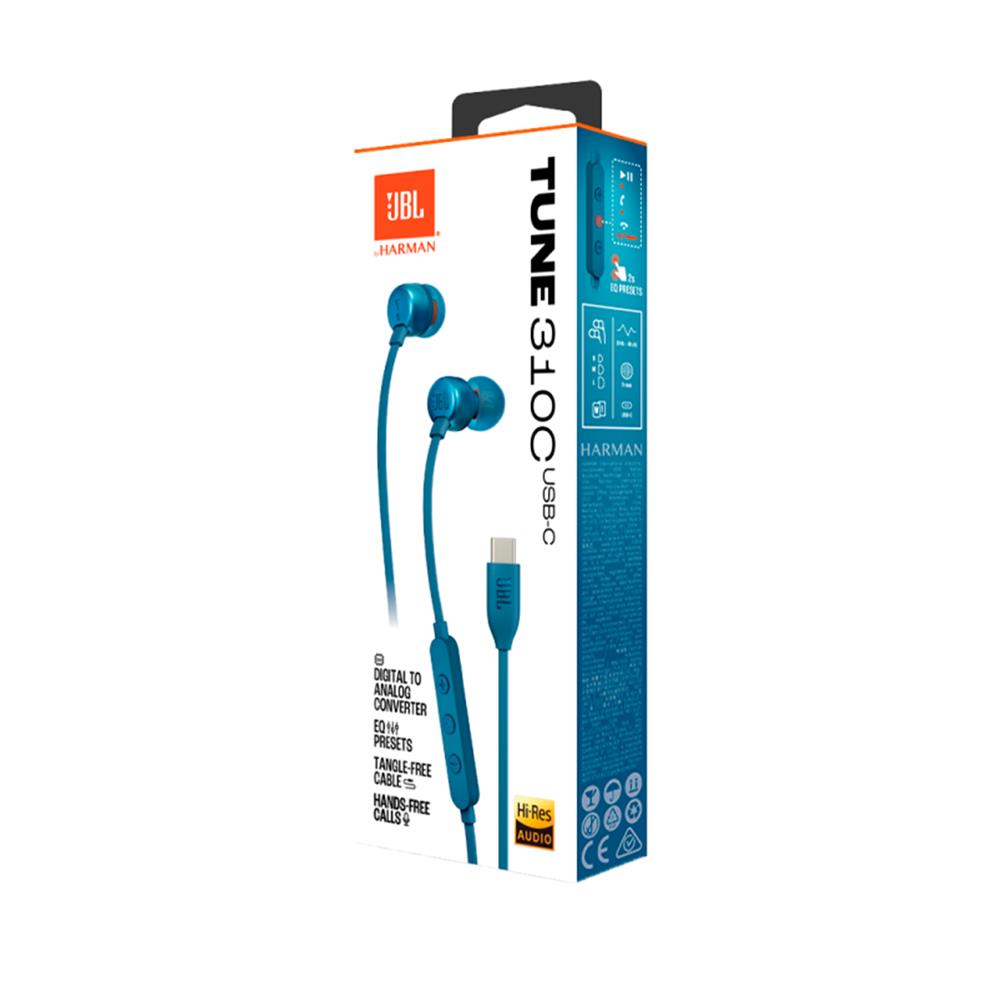 หูฟัง JBL T310 สีน้ำเงิน