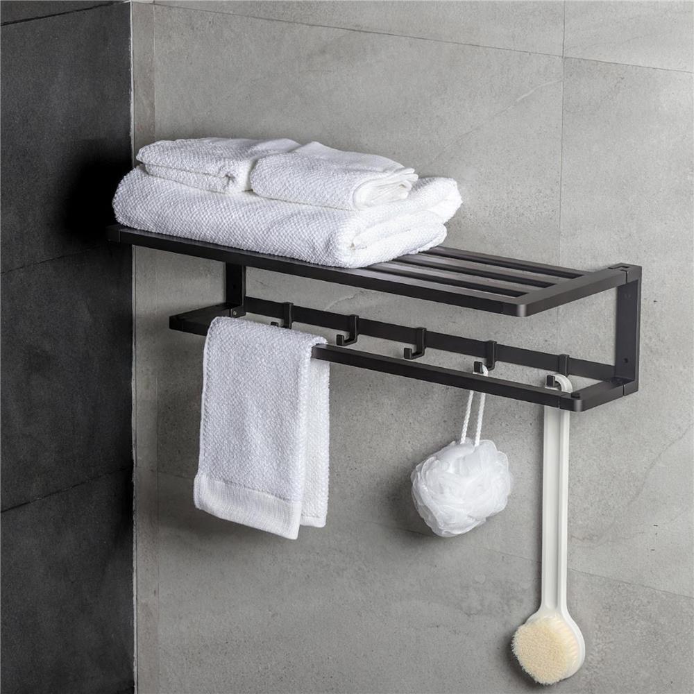 ชั้นวางพร้อมราว RASLAND RA W1533-W1234-GG สีดำ