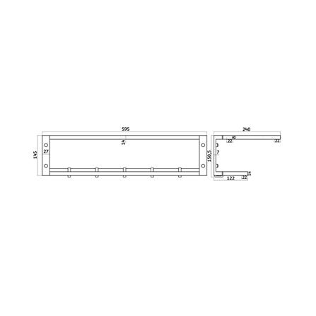 ชั้นวางพร้อมราว RASLAND RA W1533-W1234-GG สีดำ_7
