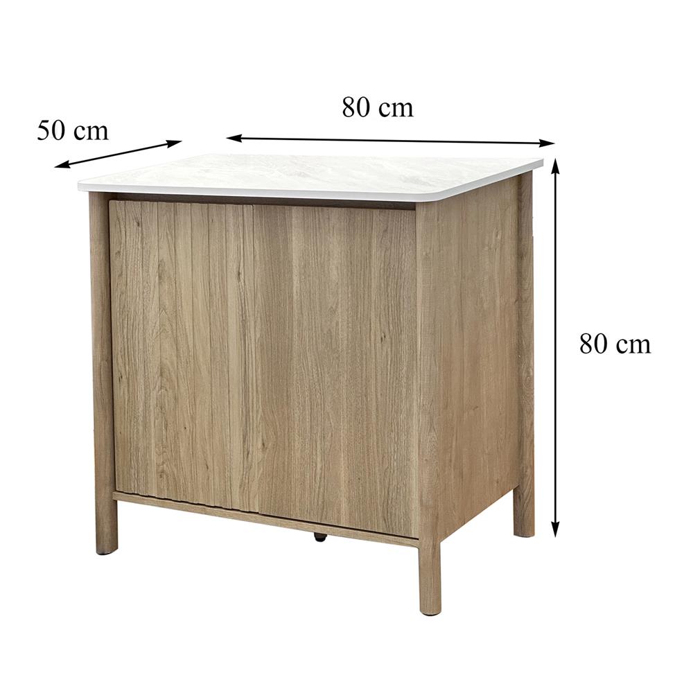 ตู้เตี้ยบานเปิด FURDINI TERRA 80 ซม. สีโอ๊ค/ลายหิน