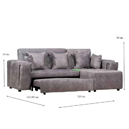 โซฟาเข้ามุมขวา AS FURNITURE ALEX CLGYU58 สีเทาอ่อน_9