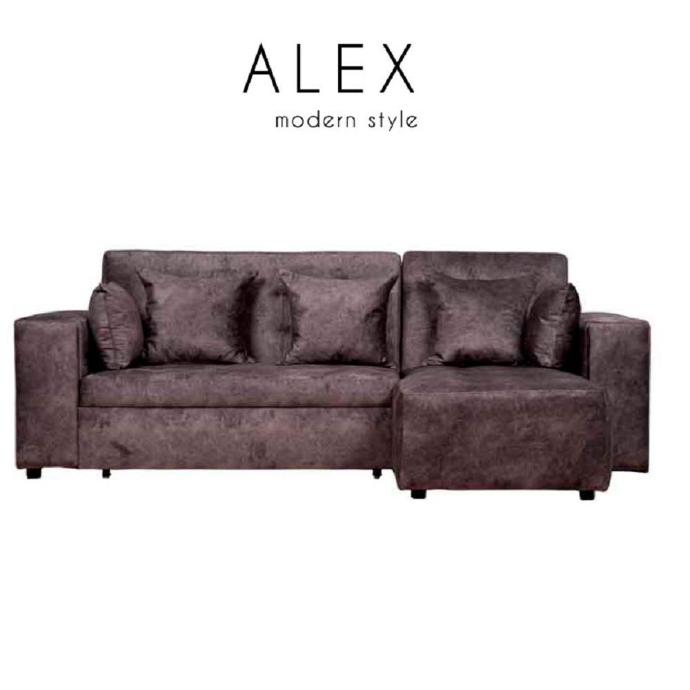 โซฟาเข้ามุมขวา AS FURNITURE ALEX CLGYU40 สีเทาเข้ม