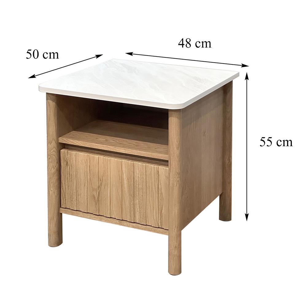 ตู้ข้างเตียง FURDINI TERRA 48 ซม. สีโอ๊ค/ลายหิน