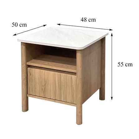 ตู้ข้างเตียง FURDINI TERRA 48 ซม. สีโอ๊ค/ลายหิน_8