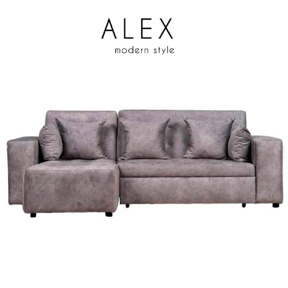 โซฟาเข้ามุมซ้าย AS FURNITURE ALEX CRGYU58 สีเทาอ่อน