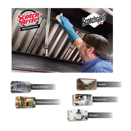 แผ่นทำความสะอาดขจัดคราบไขมันสำหรับเครื่องดูดควันสเตนเลส SCOTCH-BRITE 30 แผ่น_2