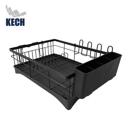 ชั้นคว่ำจาน 1 ชั้น พร้อมถาดรองน้ำและที่เก็บช้อนและเขียง KECH BLACKY_0