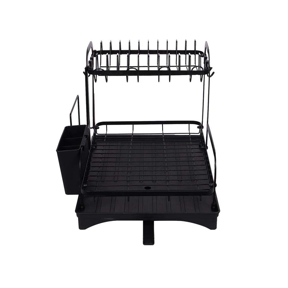 ชั้นคว่ำจาน 2 ชั้น พร้อมที่เก็บช้อนและเขียง KECH BLACKY