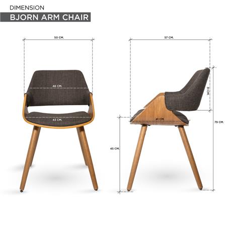 เก้าอี้ห้องอาหาร FURINTREND BJORN สีเทาเข้ม_4