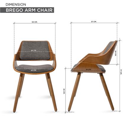 เก้าอี้ห้องอาหาร FURINTREND BREGO สีเทาเข้ม_4