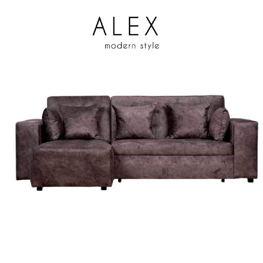 โซฟาเข้ามุมซ้าย AS FURNITURE ALEX CRGYU40 สีเทาเข้ม