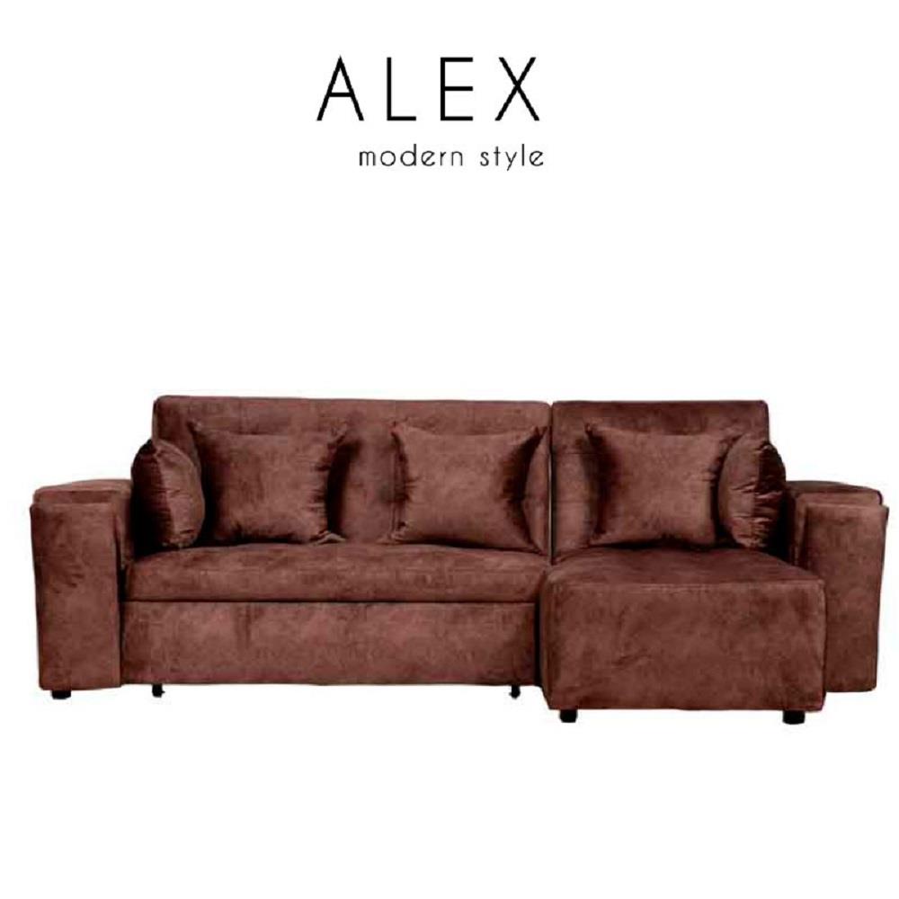 โซฟาเข้ามุมขวา AS FURNITURE ALEX CLBWU38 สีน้ำตาล