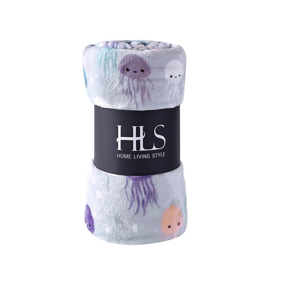 ผ้าห่ม HOME LIVING STYLE JELLYFISH 50X60 นิ้ว สี GREY