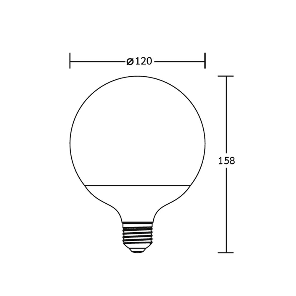 หลอด LED BEC G120 GLOBE 20 วัตต์ DAYLIGHT E27