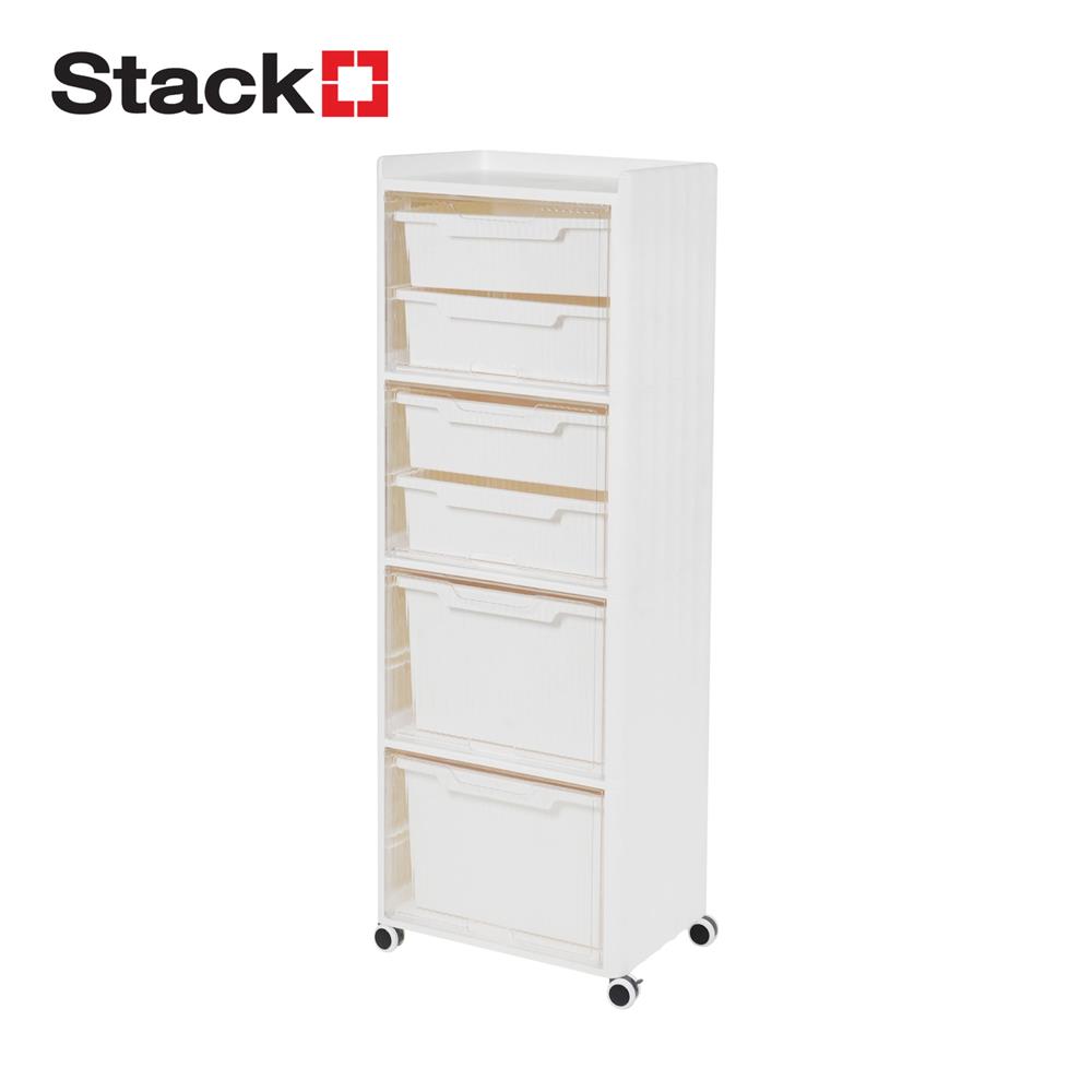ตู้บานเปิดบน 4 ชั้น STACKO VENUS 41X30X114 ซม. สีขาว_0