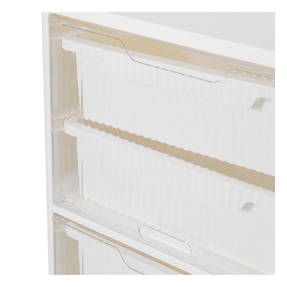 ตู้บานเปิดบน 4 ชั้น STACKO VENUS 41X30X114 ซม. สีขาว