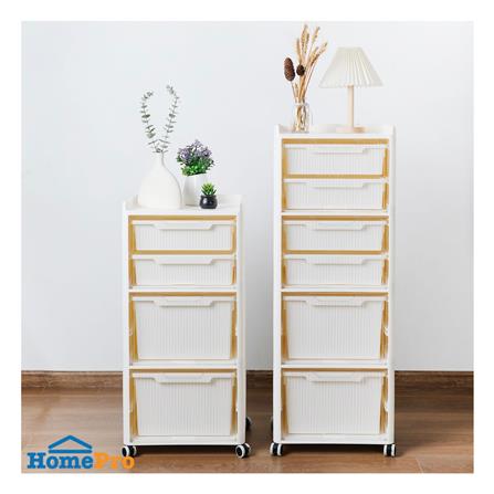 ตู้บานเปิดบน 4 ชั้น STACKO VENUS 41X30X114 ซม. สีขาว_5