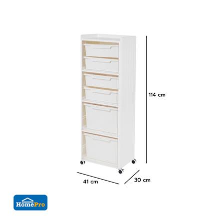 ตู้บานเปิดบน 4 ชั้น STACKO VENUS 41X30X114 ซม. สีขาว_7