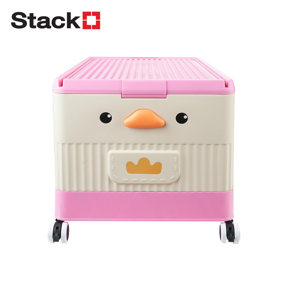กล่องเก็บของ STACKO KID DUCK SIZE S 43X28X27 ซม. สีชมพู_0