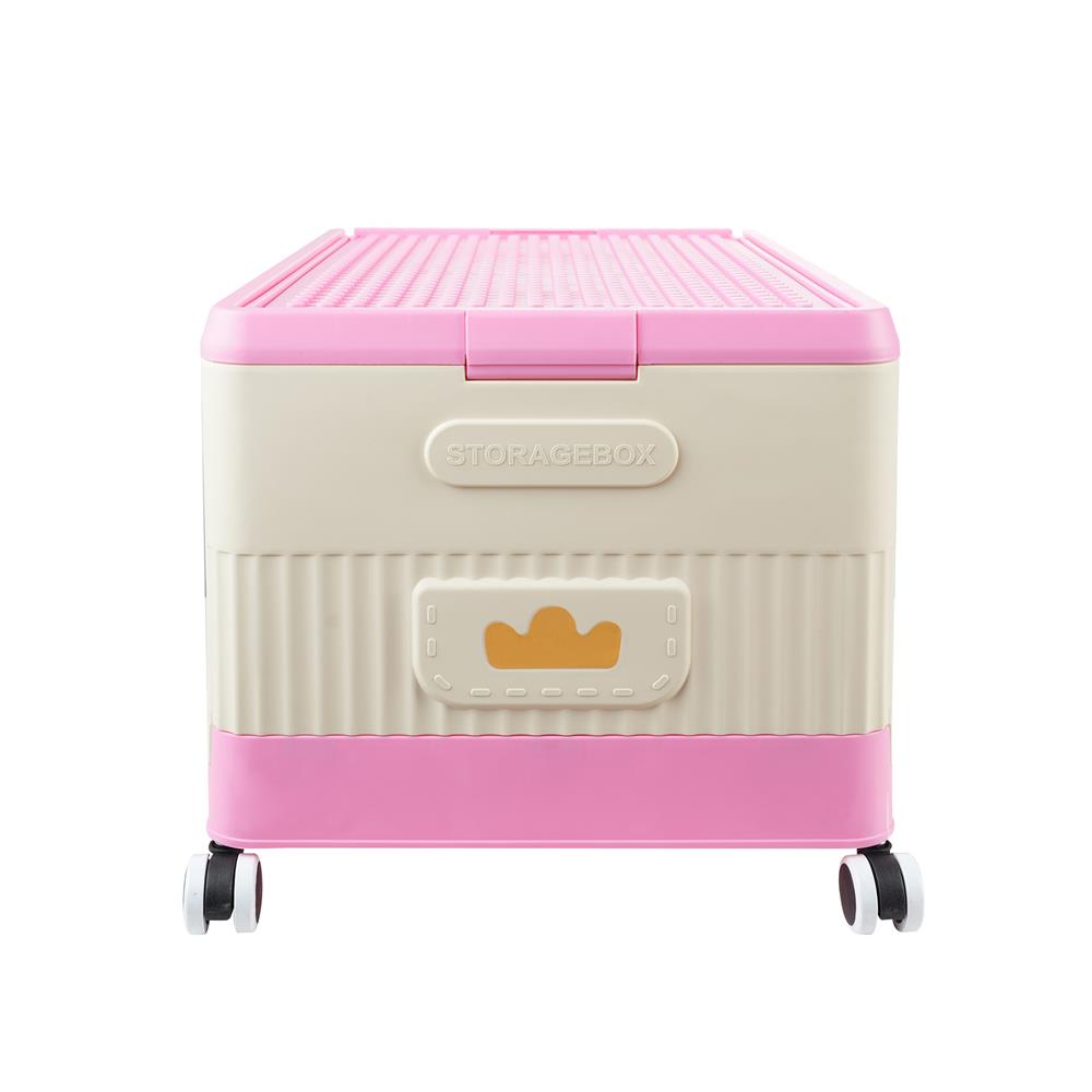 กล่องเก็บของ STACKO KID DUCK SIZE M 54X36X34 ซม. สีชมพู