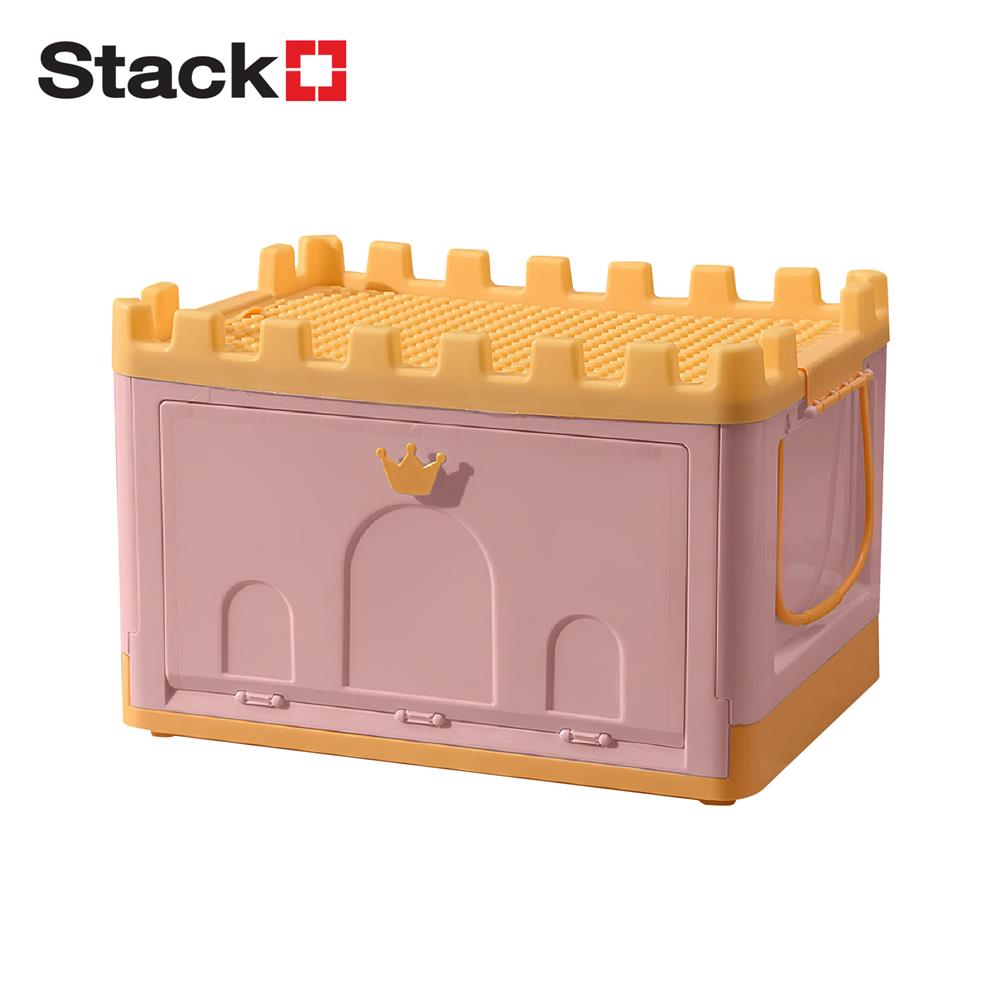 กล่องเก็บของ STACKO KID FORT SIZE M 53X37X34 ซม. สีชมพู_0