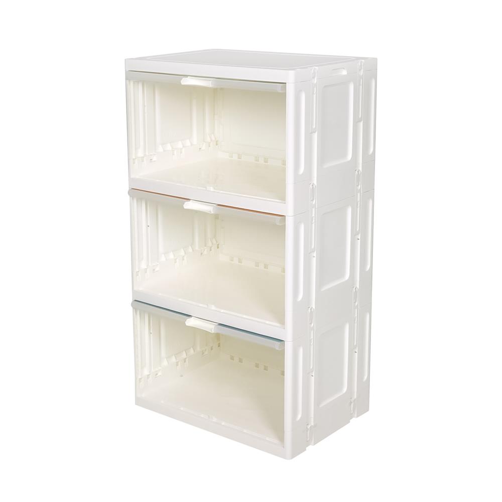 ตู้บานเปิดบน 3 ชั้น STACKO RABBIT 58X40X103 ซม. สีขาว