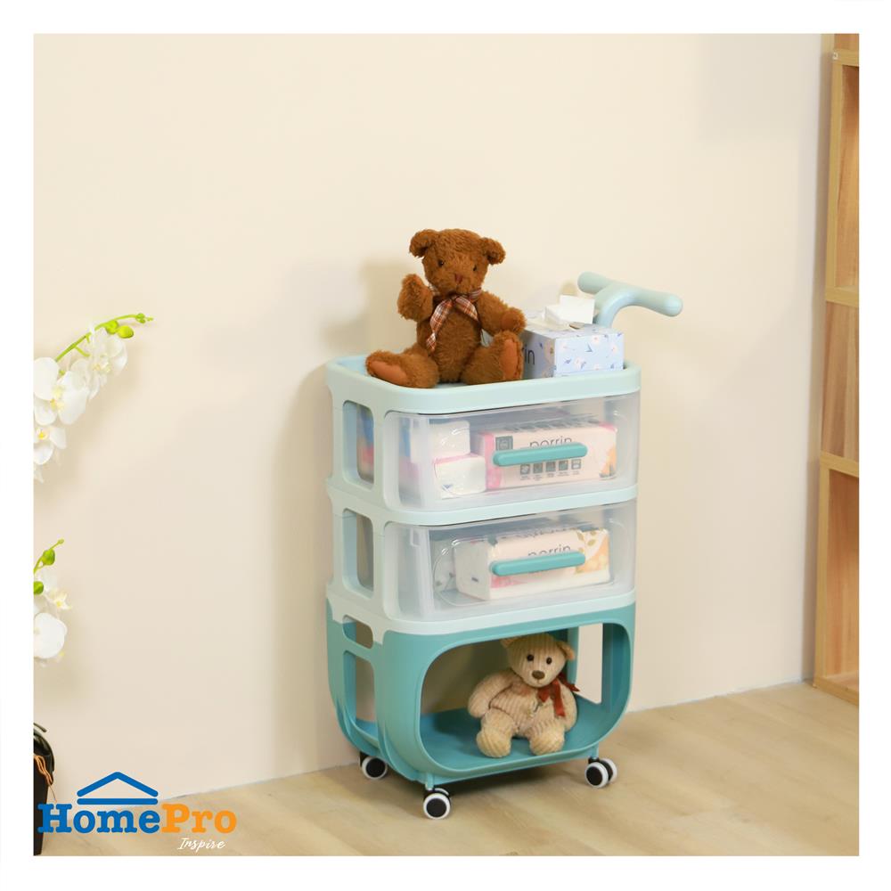 ชั้นวางของ 3 ชั้น STACKO KID VIVE 50X32X78 ซม. สีฟ้า