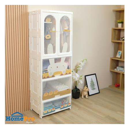 ตู้เสื้อผ้า 4 ชั้น STACKO RABBIT 58X40X157 ซม. สีขาว_6