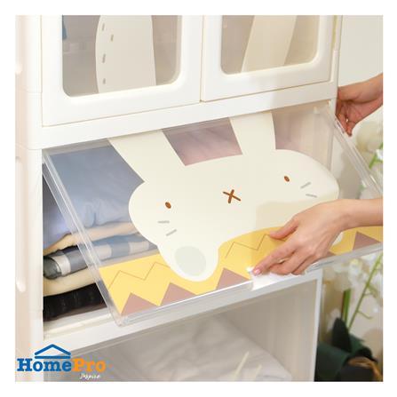 ตู้เสื้อผ้า 4 ชั้น STACKO RABBIT 58X40X157 ซม. สีขาว_7