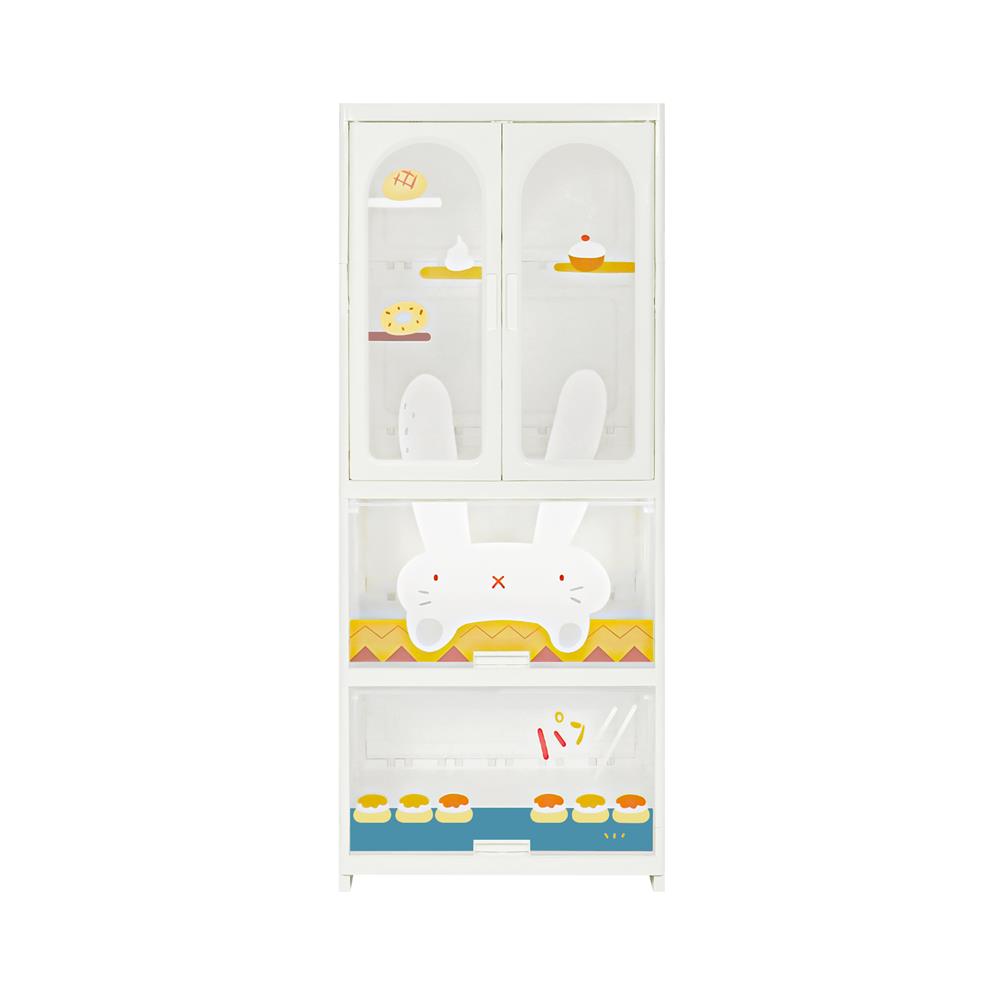 ตู้เสื้อผ้า 3 ชั้น STACKO RABBIT 58X40X133 ซม. สีขาว