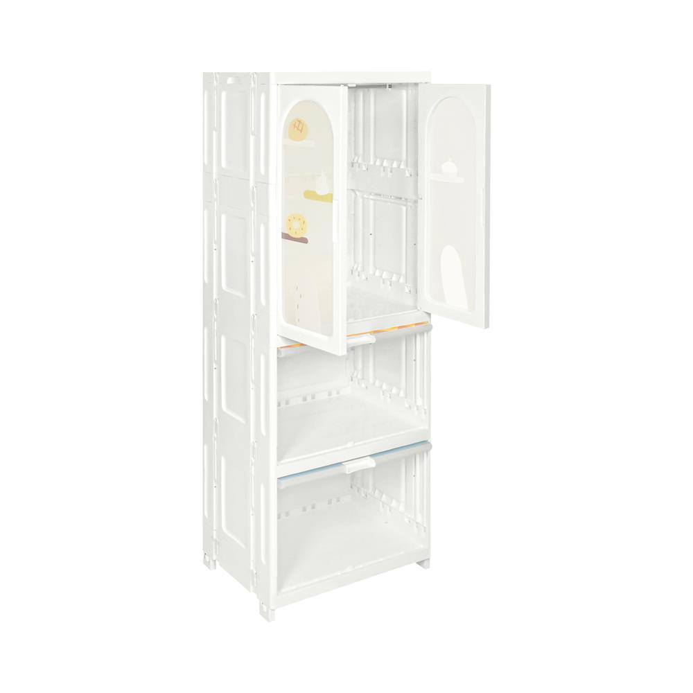 ตู้เสื้อผ้า 3 ชั้น STACKO RABBIT 58X40X133 ซม. สีขาว