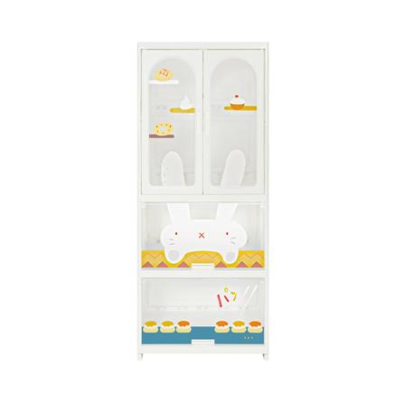 ตู้เสื้อผ้า 3 ชั้น STACKO RABBIT 58X40X133 ซม. สีขาว_2