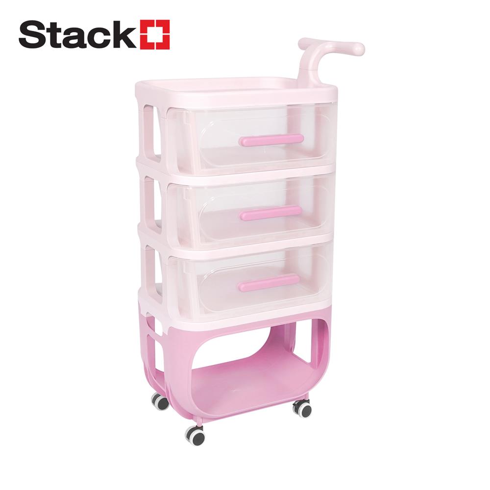 ชั้นวางของ 4 ชั้น STACKO KID VIVE 50X32X94 ซม. สีชมพู_0