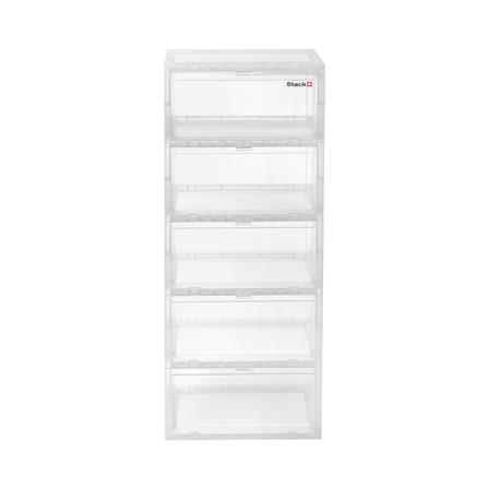 กล่องรองเท้า 5 ช่อง STACKO TOWER 35x28x88 ซม. สีใส_2